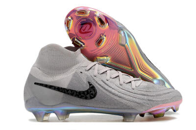 Nike Phantom Luna Elite NU FG High-Tops Football Boots - Grey/Black/Blue