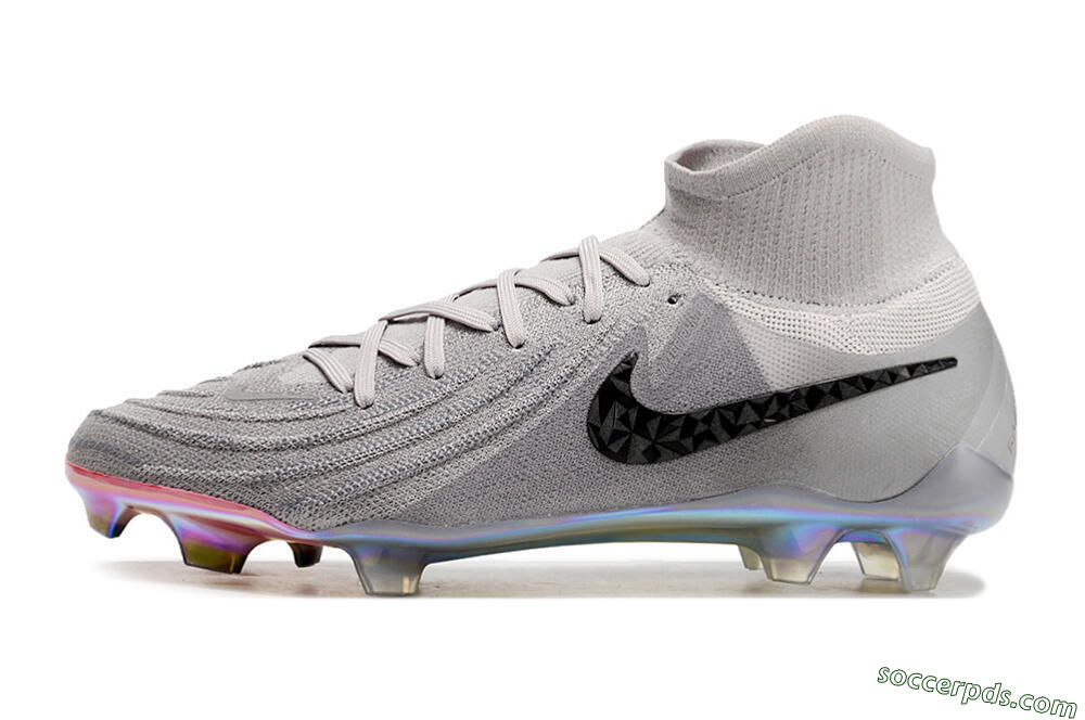 Nike Phantom Luna Elite NU FG High-Tops Football Boots - Grey/Black/Blue 2