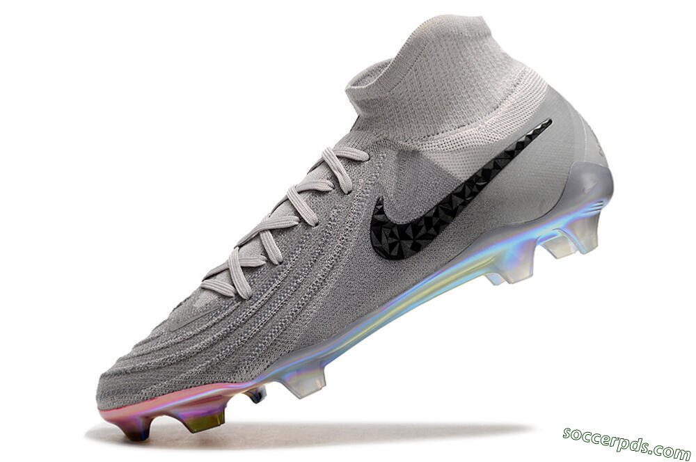 Nike Phantom Luna Elite NU FG High-Tops Football Boots - Grey/Black/Blue 5