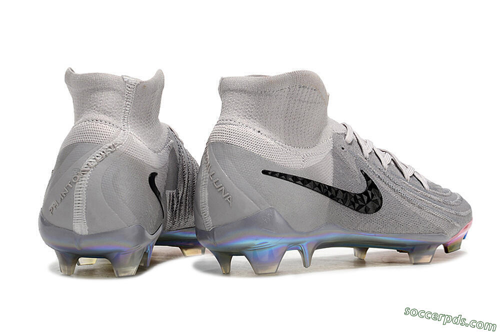 Nike Phantom Luna Elite NU FG High-Tops Football Boots - Grey/Black/Blue 6