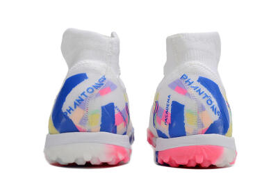 Nike Phantom Luna 2 Elite TF High-Tops Football Shoes - White/Pink/Blue