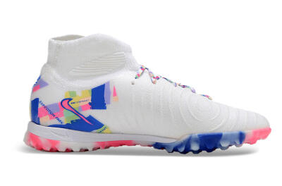 Nike Phantom Luna 2 Elite TF High-Tops Football Shoes - White/Pink/Blue