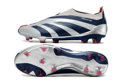 Adidas Predator Accuracy+ Laceless FG Low-Tops Football Boots - Silver/Blue/Red