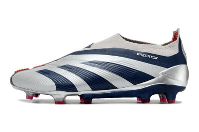 Adidas Predator Accuracy+ Laceless FG Low-Tops Football Boots - Silver/Blue/Red