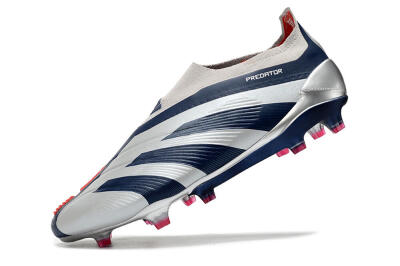 Adidas Predator Accuracy+ Laceless FG Low-Tops Football Boots - Silver/Blue/Red