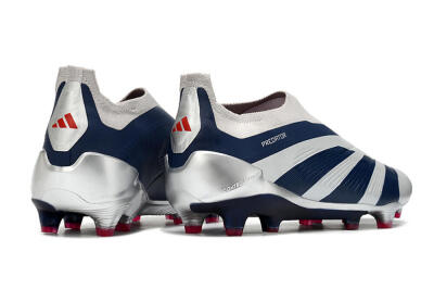 Adidas Predator Accuracy+ Laceless FG Low-Tops Football Boots - Silver/Blue/Red