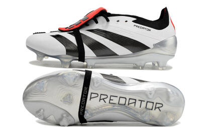 Adidas Predator Elite Foldover Tongue FG Low-Tops Football Boots - White/Black/Red