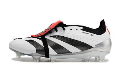 Adidas Predator Elite Foldover Tongue FG Low-Tops Football Boots - White/Black/Red
