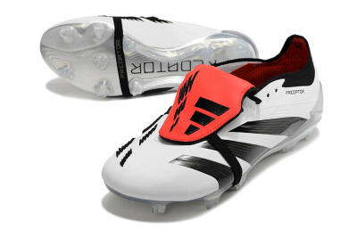 Adidas Predator Elite Foldover Tongue FG Low-Tops Football Boots - White/Black/Red