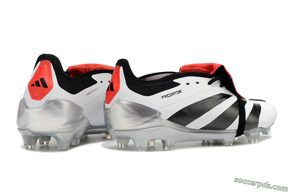 Adidas Predator Elite Foldover Tongue FG Low-Tops Football Boots - White/Black/Red 6