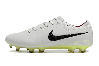 Nike Tiempo Legend 10 Elite FG Low-Tops Football Boots - Grey/Black/Yellow