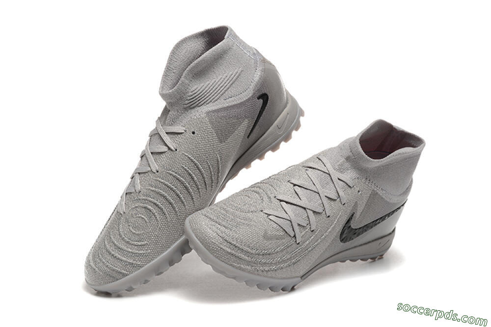 Nike Phantom Luna Elite TF High-Tops Football Shoes - Grey/Black 6