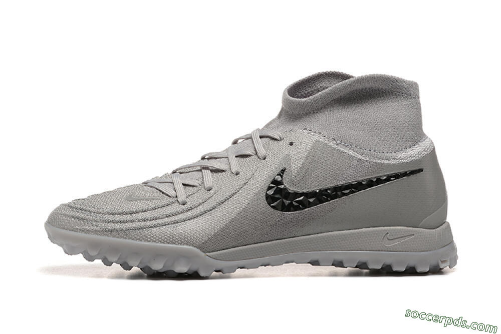 Nike Phantom Luna Elite TF High-Tops Football Shoes - Grey/Black 2