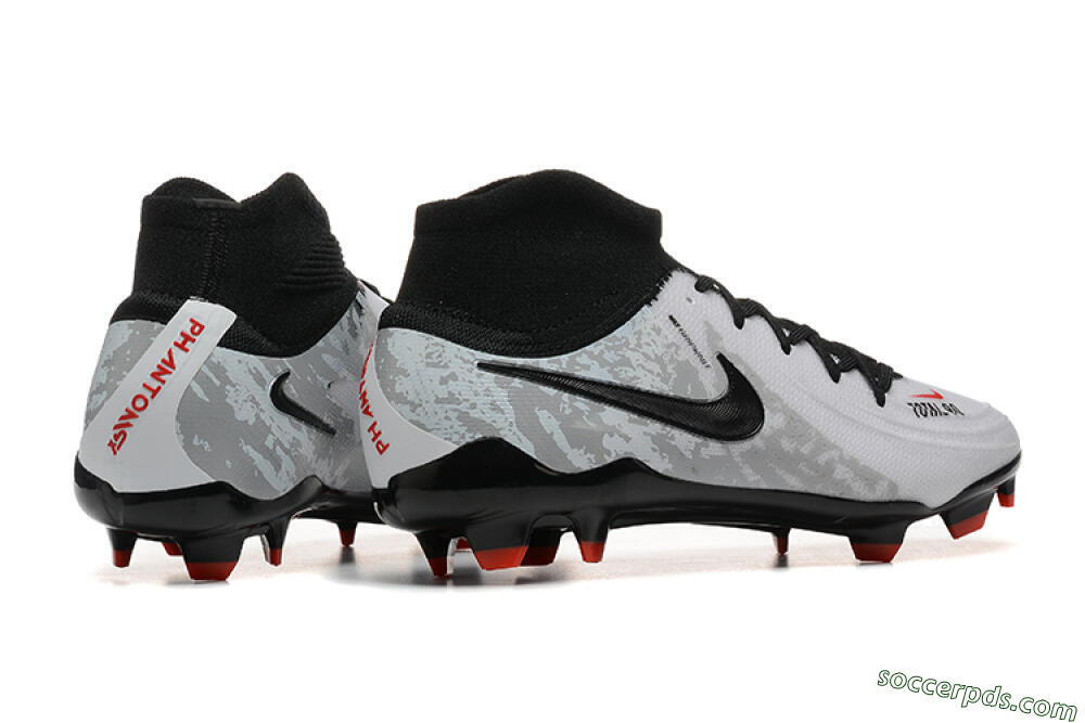 Nike Phantom Luna Elite FG High-Tops Football Boots - White/Red/Black/Grey 9