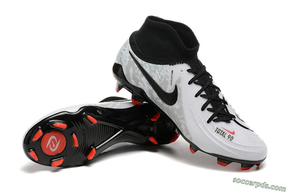 Nike Phantom Luna Elite FG High-Tops Football Boots - White/Red/Black/Grey 4