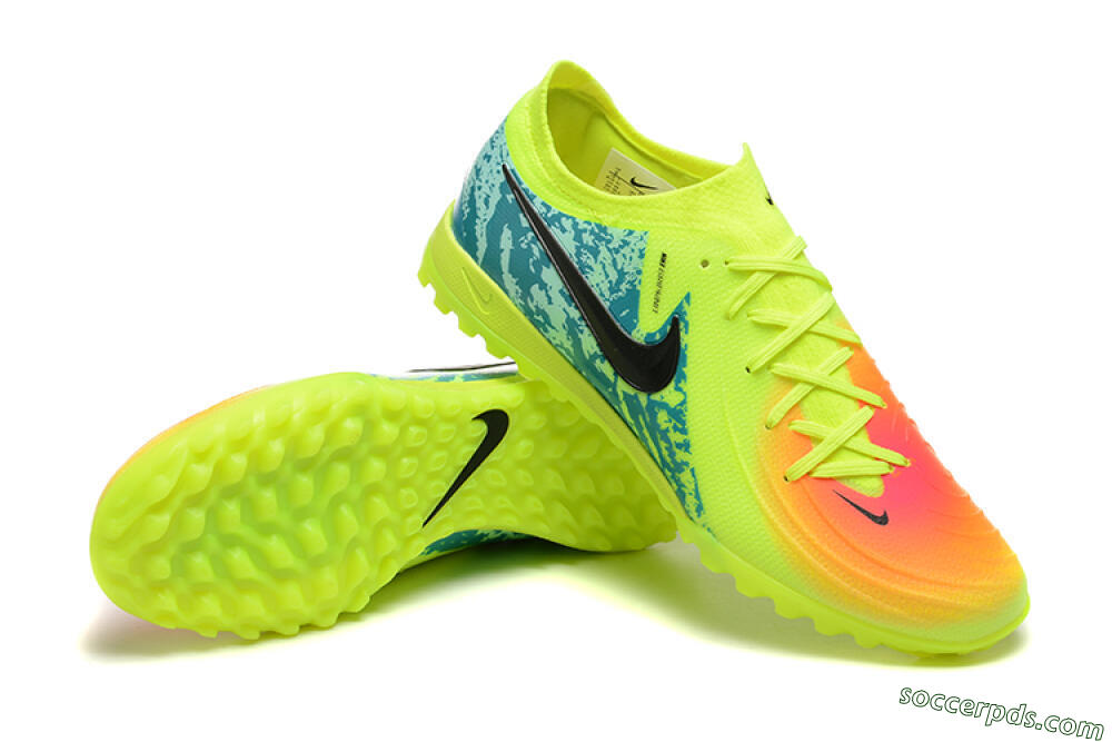 Nike Phantom GX 2 Elite TF Low-Tops Football Shoes - Yellow/Green/Black 4