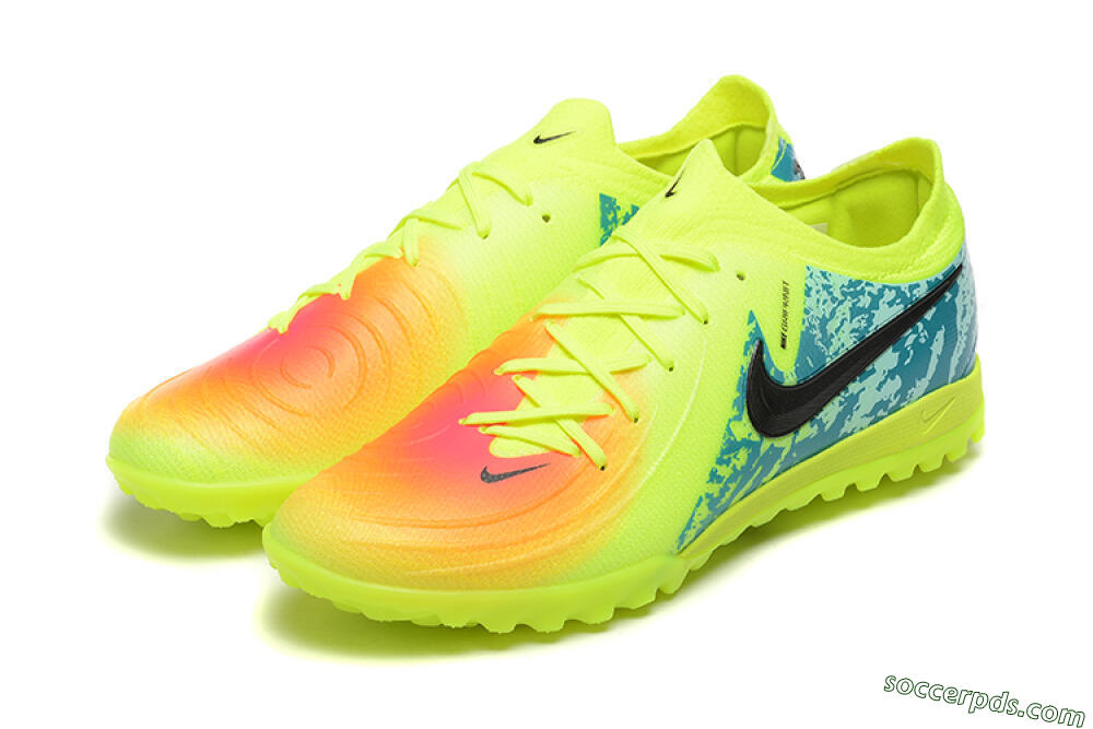 Nike Phantom GX 2 Elite TF Low-Tops Football Shoes - Yellow/Green/Black 5