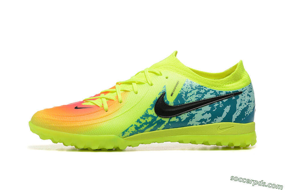 Nike Phantom GX 2 Elite TF Low-Tops Football Shoes - Yellow/Green/Black 2