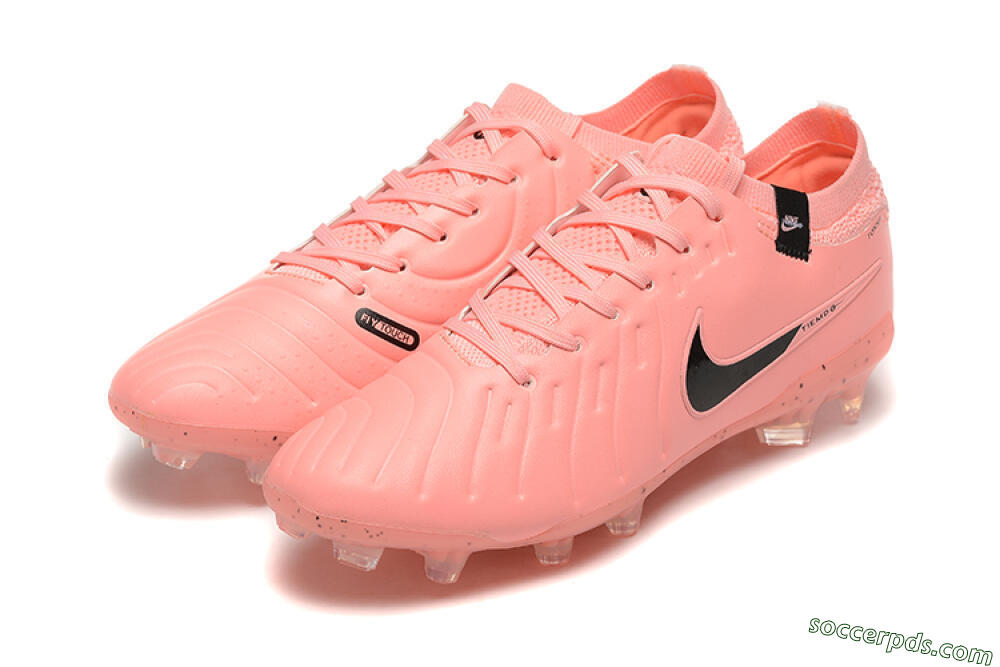 Nike Tiempo Legend 10 Elite FG Low-Tops Football Boots - Pink/Black 5
