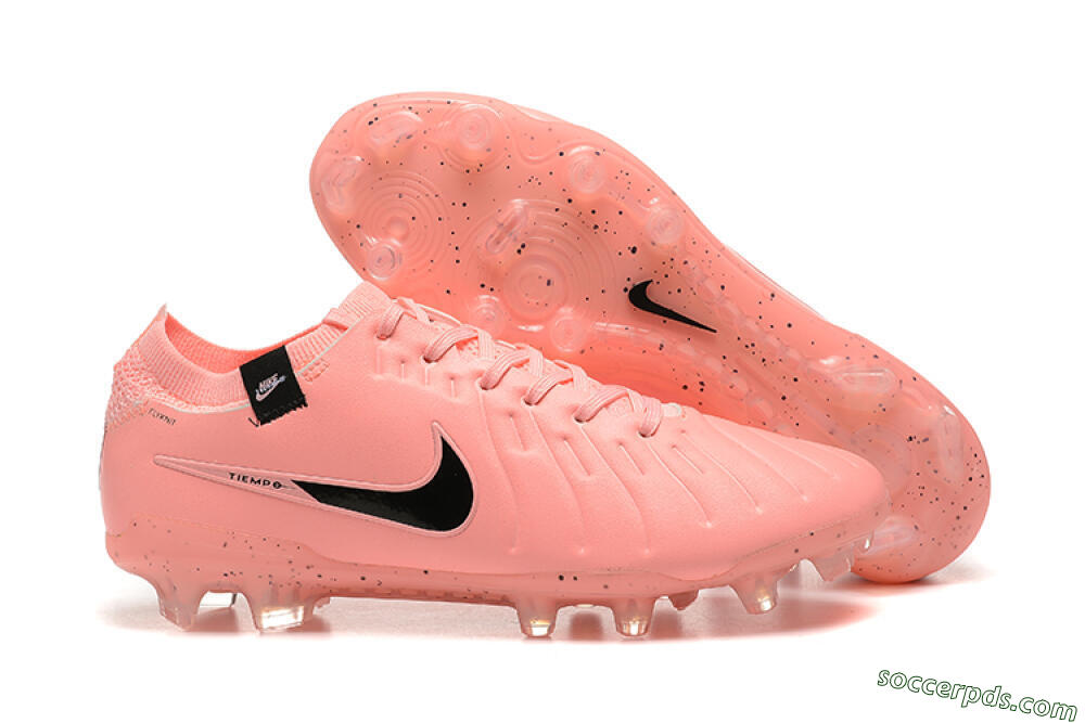 Nike Tiempo Legend 10 Elite FG Low-Tops Football Boots - Pink/Black 1