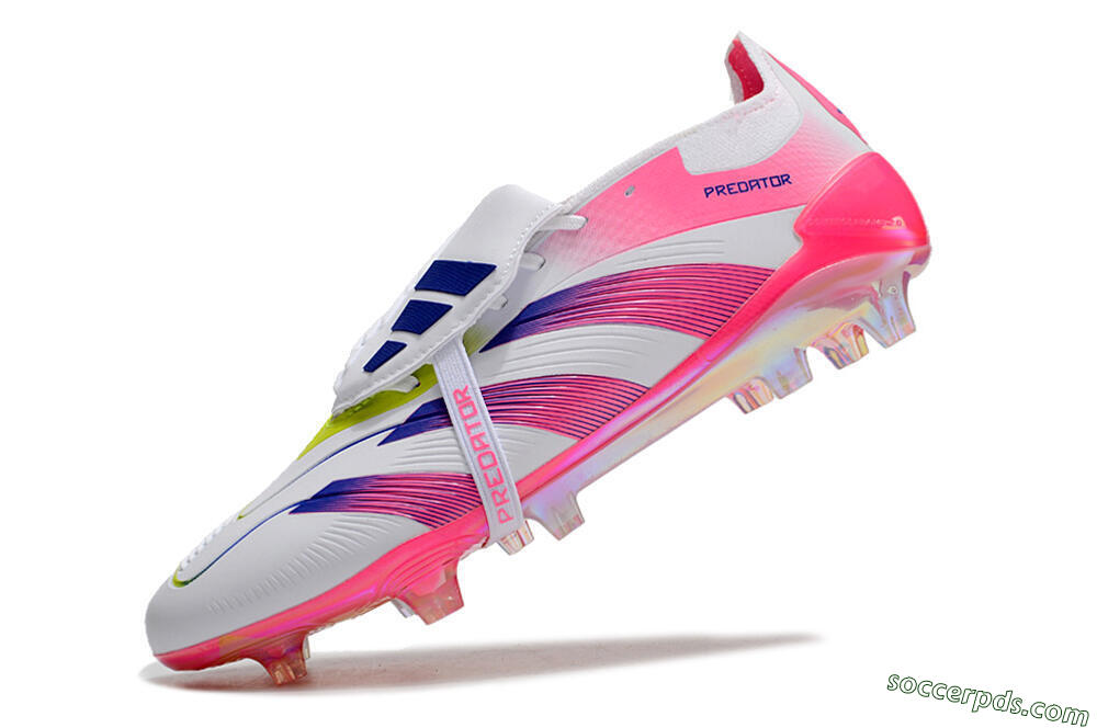Adidas Predator Accuracy+ Laceless FG Low-Tops Football Boots - White/Pink/Purple 5