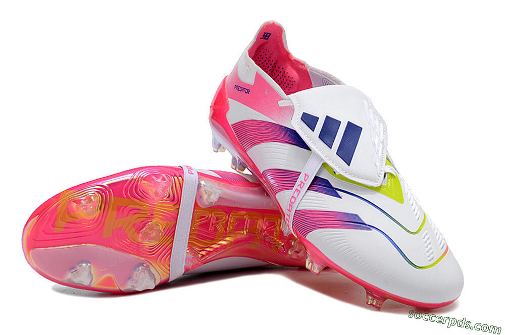 Adidas Predator Accuracy+ Laceless FG Low-Tops Football Boots - White/Pink/Purple 3