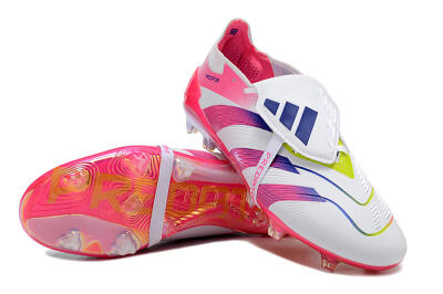 Adidas Predator Accuracy+ Laceless FG Low-Tops Football Boots - White/Pink/Purple