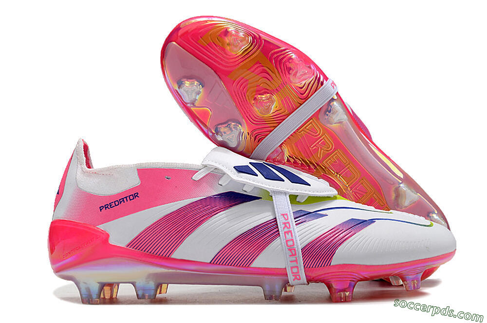 Adidas Predator Accuracy+ Laceless FG Low-Tops Football Boots - White/Pink/Purple 1