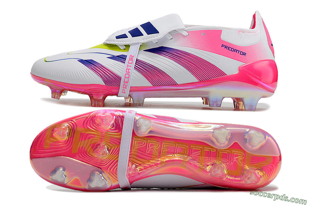 Adidas Predator Accuracy+ Laceless FG Low-Tops Football Boots - White/Pink/Purple 0