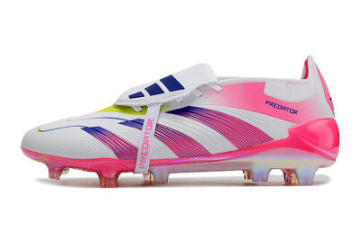 Adidas Predator Accuracy+ Laceless FG Low-Tops Football Boots - White/Pink/Purple