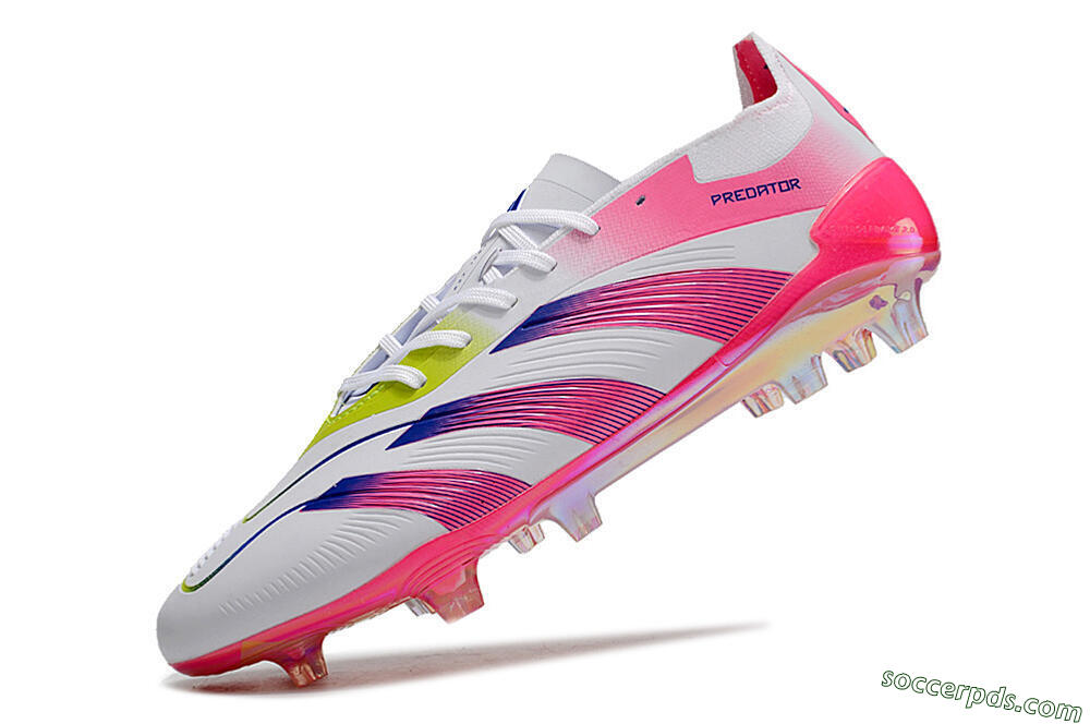 Adidas Predator Accuracy Elite FG Low-Tops Football Boots - White/Pink/Purple 5