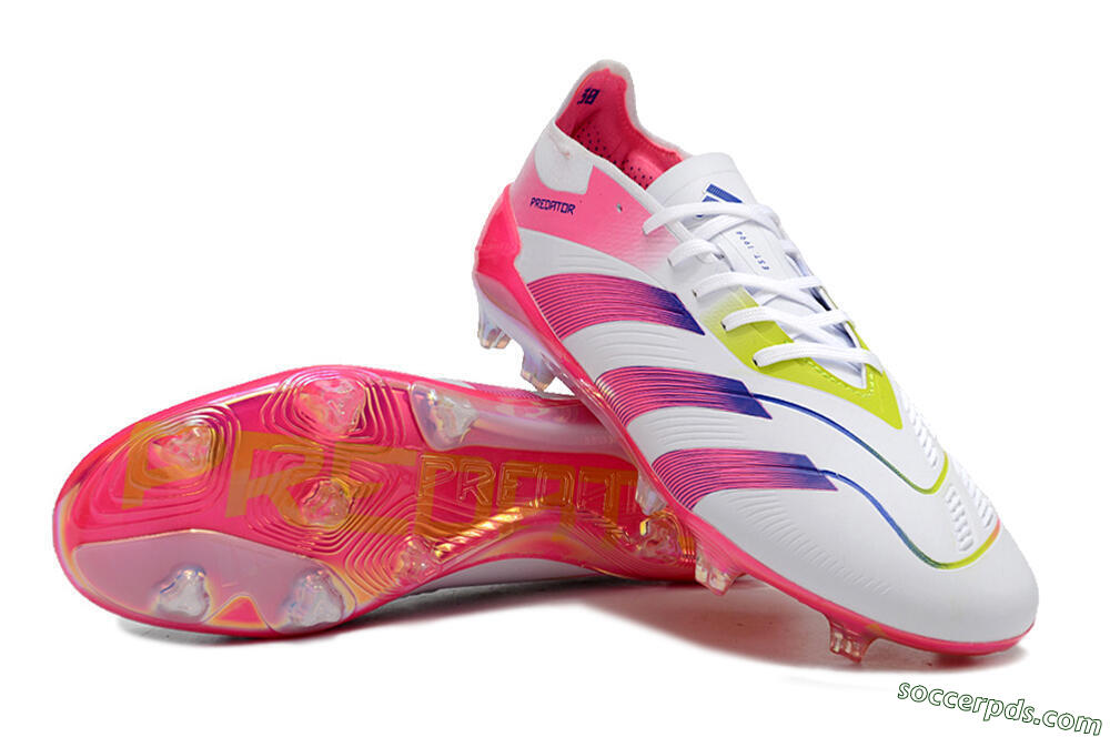 Adidas Predator Accuracy Elite FG Low-Tops Football Boots - White/Pink/Purple 3