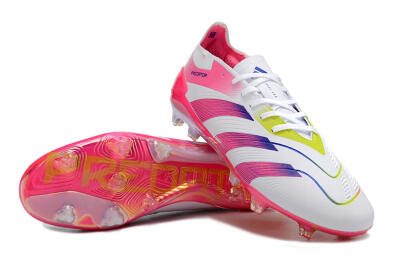 Adidas Predator Accuracy Elite FG Low-Tops Football Boots - White/Pink/Purple