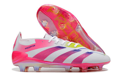 Adidas Predator Accuracy Elite FG Low-Tops Football Boots - White/Pink/Purple