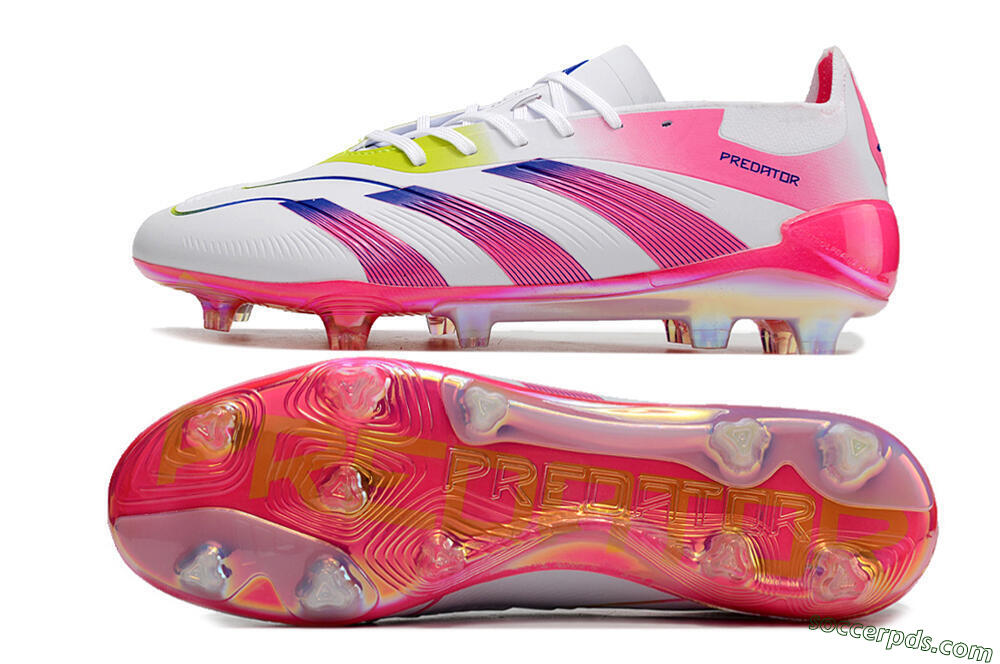 Adidas Predator Accuracy Elite FG Low-Tops Football Boots - White/Pink/Purple 0