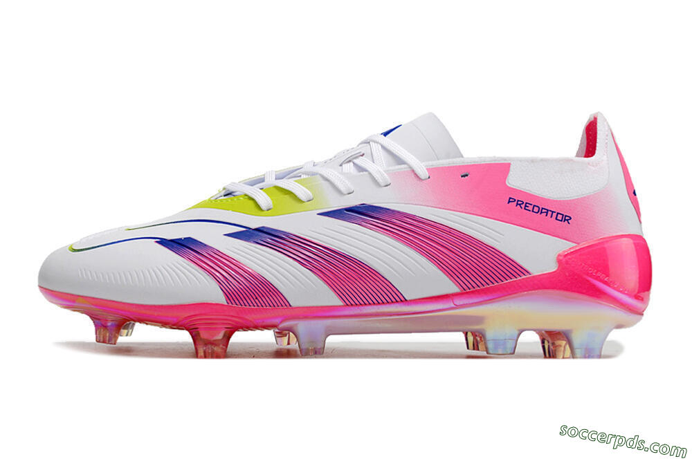 Adidas Predator Accuracy Elite FG Low-Tops Football Boots - White/Pink/Purple 2