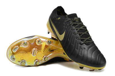 Nike Tiempo Legend 10 Elite FG Low-Tops Football Boots - Black/Gold