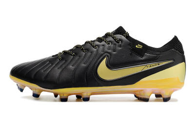 Nike Tiempo Legend 10 Elite FG Low-Tops Football Boots - Black/Gold