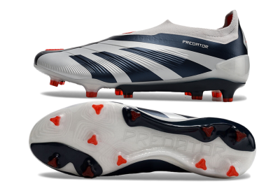 Adidas Predator Accuracy+ Laceless FG Low-Tops Football Boots - Silver/Blue/Red