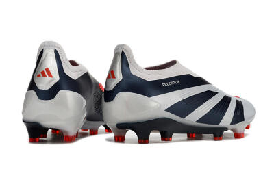 Adidas Predator Accuracy+ Laceless FG Low-Tops Football Boots - Silver/Blue/Red