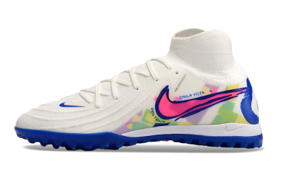 Nike Phantom GX 2 Luna Elite TF High-Tops Football Shoes - White/Blue/Pink