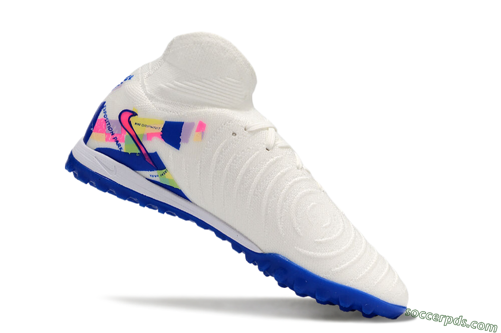 Nike Phantom GX 2 Luna Elite TF High-Tops Football Shoes - White/Blue/Pink 4