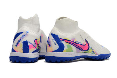 Nike Phantom GX 2 Luna Elite TF High-Tops Football Shoes - White/Blue/Pink