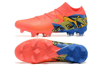Puma Future Ultimate FG Low-Tops Football Boots - Red/Blue/Yellow