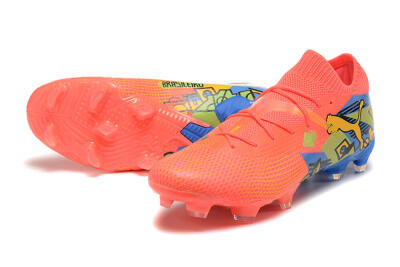 Puma Future Ultimate FG Low-Tops Football Boots - Red/Blue/Yellow