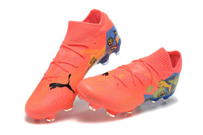 Puma Future Ultimate FG Low-Tops Football Boots - Red/Blue/Yellow