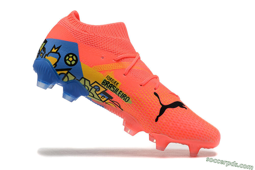 Puma Future Ultimate FG Low-Tops Football Boots - Red/Blue/Yellow 7