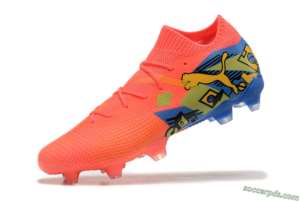 Puma Future Ultimate FG Low-Tops Football Boots - Red/Blue/Yellow 8