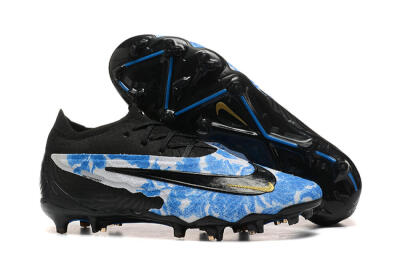 Nike Phantom GX Elite FG Low-Tops Football Boots - Blue/Grey/Black/Gold