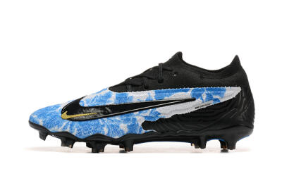 Nike Phantom GX Elite FG Low-Tops Football Boots - Blue/Grey/Black/Gold